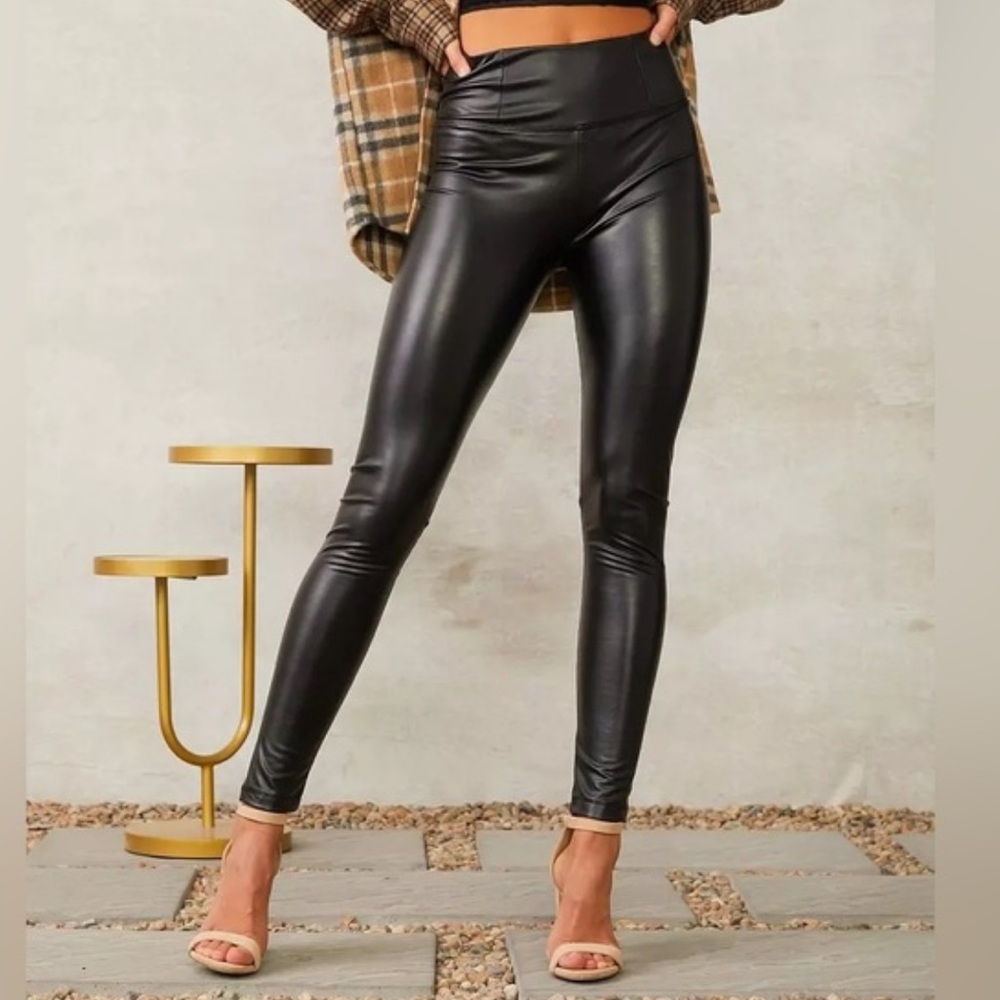 Shinestar Liquid Faux Leather Legging Sz XS